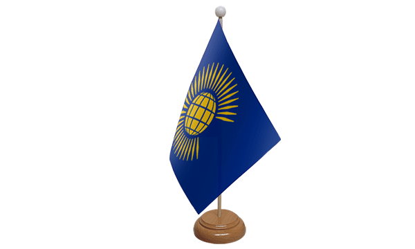 Commonwealth (New) Small Flag with Wooden Stand